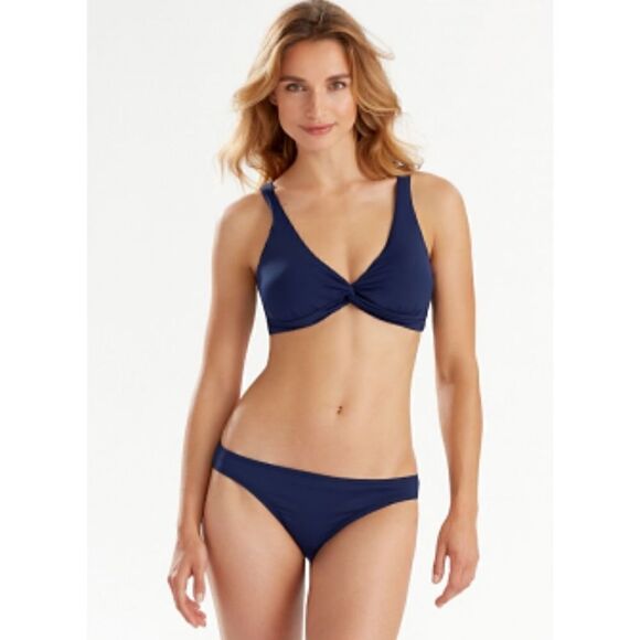 New. Tommy Bahama S- bottom/XS- top navy underwire bikini set. - Picture 2 of 11